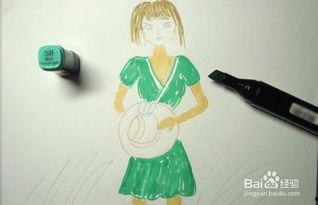 吃瓜马克笔画,描绘生活百态的趣味画卷